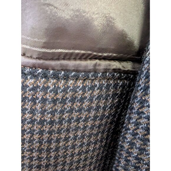 Hardy Aimes Mens Wool Houndstooth Blazer Size 42R - Picture 6 of 9